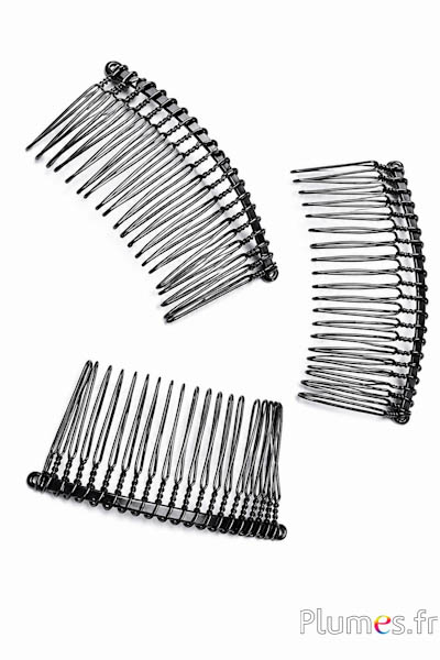 Metallkamm - 77 x 33 mm - schwarz